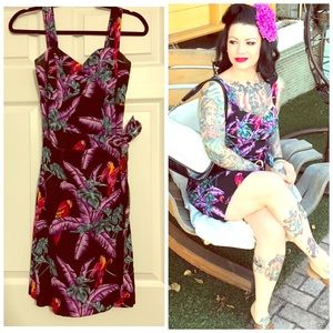 Vintage 80s does 1950s paradise found Hawaii dress